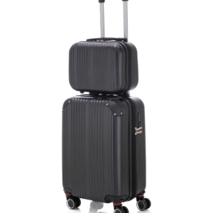 Kit Mala de Bordo 20" + Frasqueira – 10kg, Zíper com Extensor