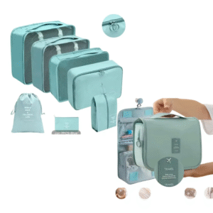 Kit Organizador de Viagem com 8 Peças