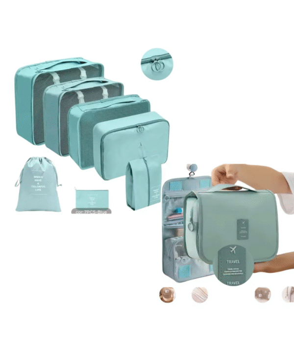 Kit Organizador de Viagem com 8 Peças