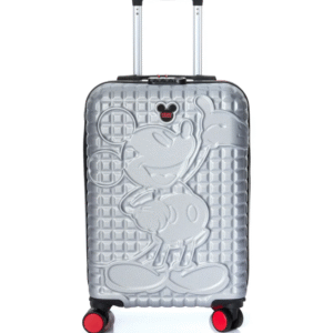 Mala de Bordo Mickey Mouse Luxcel – Pequena, Cor Prata, Ideal para Viagens Curtas