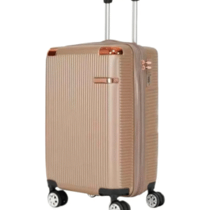 Mala de Viagem YGM 2085 Dourada – 55x35x25cm, 10kg, ABS, Rodinhas 360º Removíveis