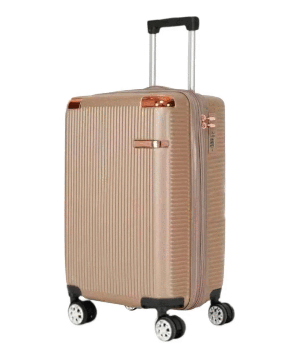 Mala de Viagem YGM 2085 Dourada – 55x35x25cm, 10kg, ABS, Rodinhas 360º Removíveis