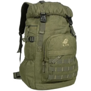 Mochila de Camping 50L Verde – Lona Reforçada, Ideal para Trilhas e Viagens