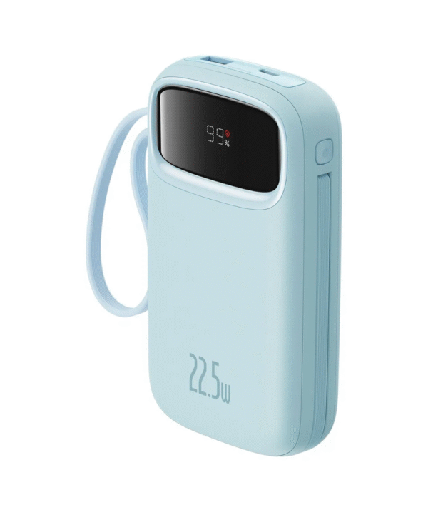 Power Bank Baseus 20.000mAh Azul – Carga Rápida 22,5W com Display Digital Turbo