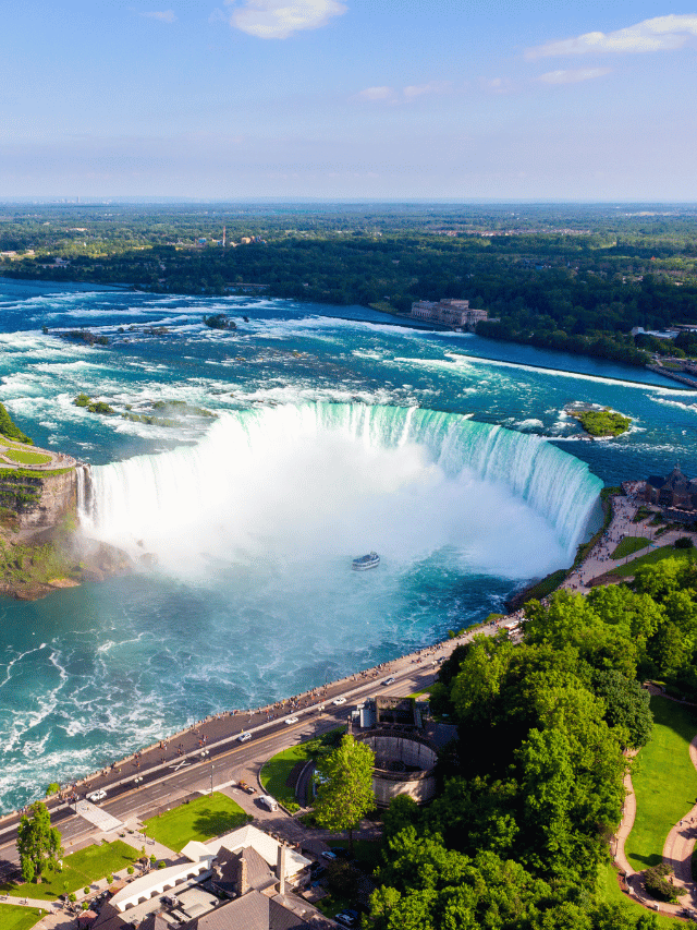 Qual cidade americana fica Niagara Falls?